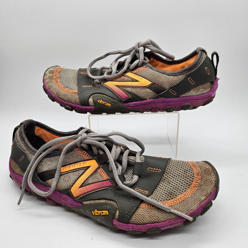 New Balance Minimus Womens Shoes Size 7 B Barefoot Grey Purple Vibram WT10SP2